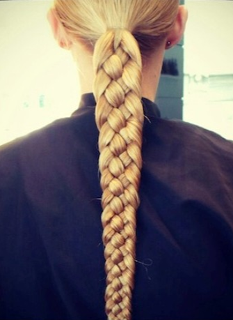 For a super polished look, try working more than the typical three braiding strands together into one sleek, tight, and gorgeous braid. A five-strand braid makes for a much more complex look.