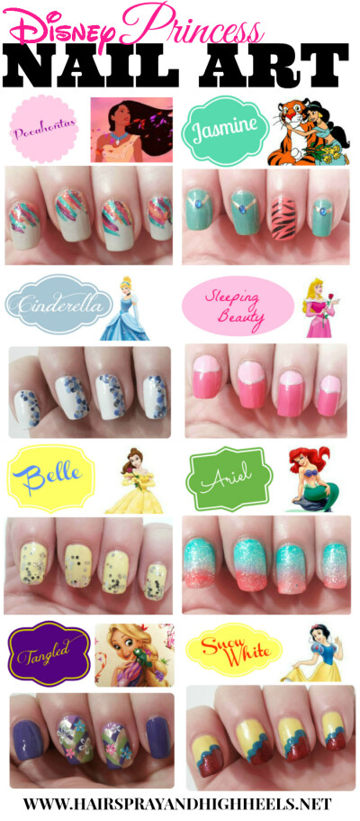 Disney Princess Inspired Nails