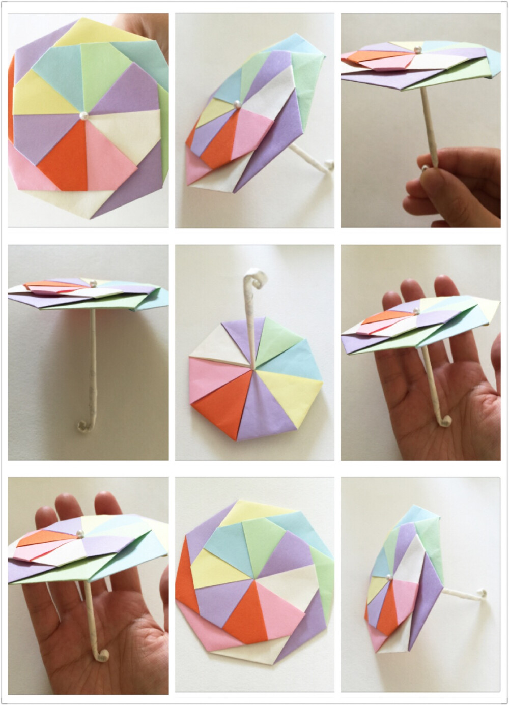 纸伞的折法步骤图片