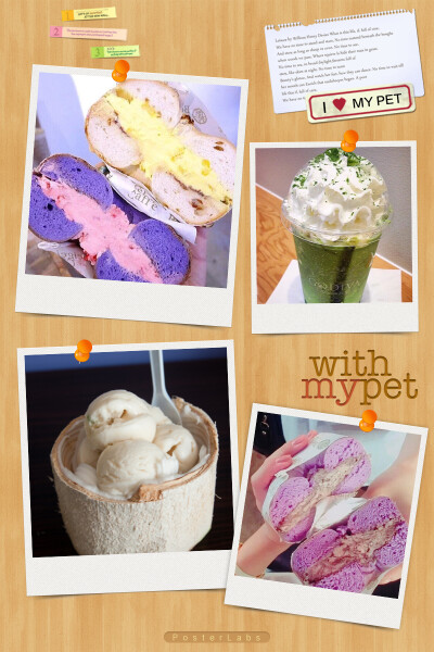 紫色控之食物篇：首尔弘大 “Beigel Caffe” 奶油芝士夹心面包