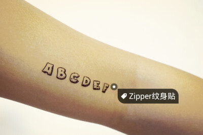 【zipper纹身贴】字母表来啦 让zipper帮你说出你想说的话~~
