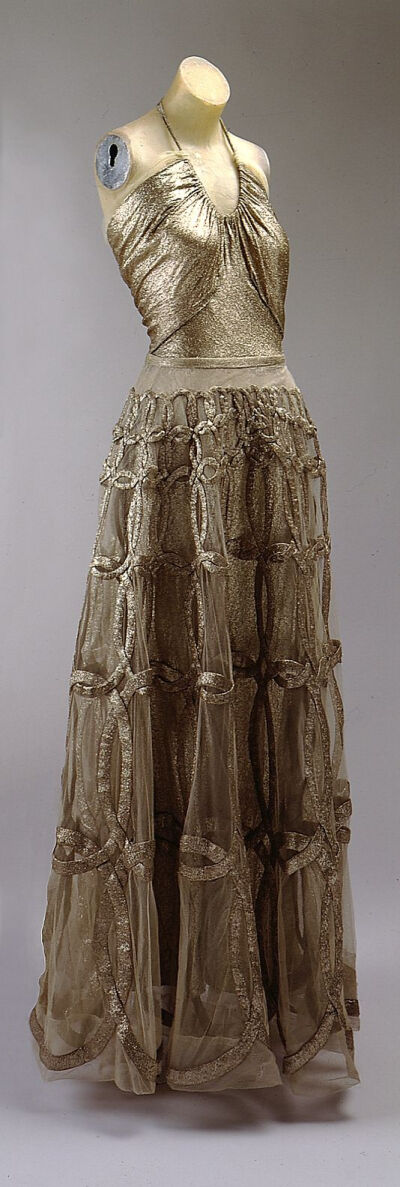 Vionnet Dress - FW 1938-39 - by Madeleine Vionnet (French, 1876-1975) - Metal thread -