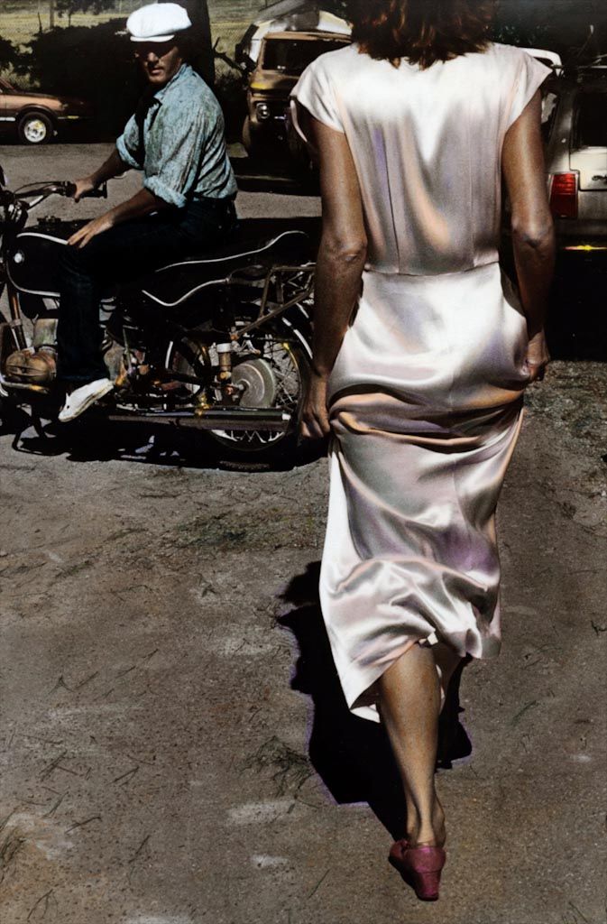 ann rhoney, silk dress coming, 1982