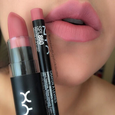 NYX &amp;quot;Whipped Caviar&amp;quot; lipstick over NYX &amp;quot;Peekaboo Neutral&amp;quot; lip liner