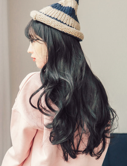 女生唯美侧脸头像，长发，可爱