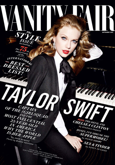 Taylor Swift登上《Vanity Fair》杂志9月号封面、写真内页和拍摄花絮释出