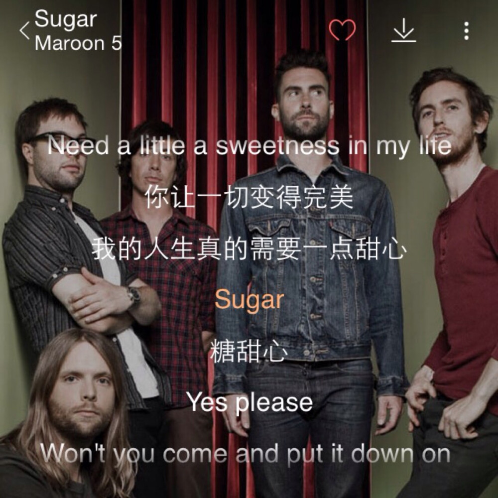 英文歌推荐：Sugar-Maroon 5