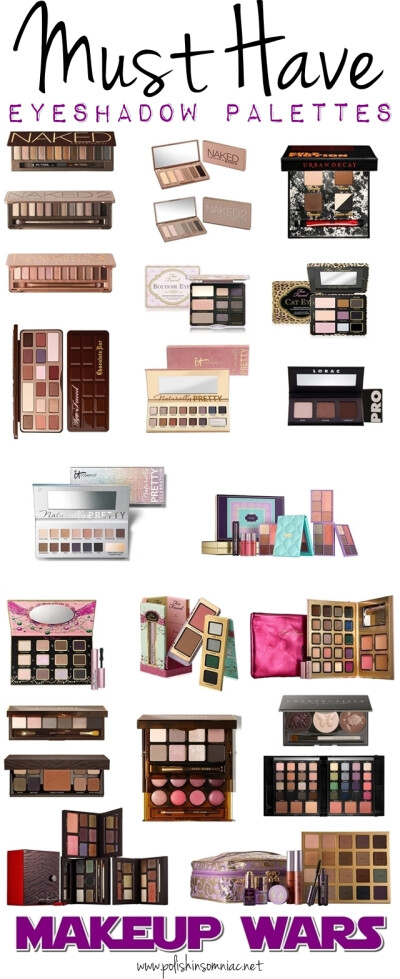 polish insomniac: Makeup Wars - Must Have Eyeshadow Palettes (with swatches of IT Cosmetics Naturally Pretty Celebration &amp;amp; Tarte Away Oui Go)