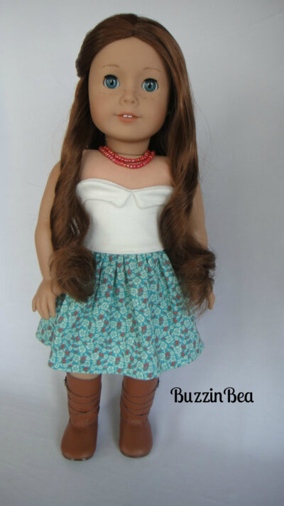 Hibiscus Petal Dress American Girl Doll Clothes by BuzzinBea