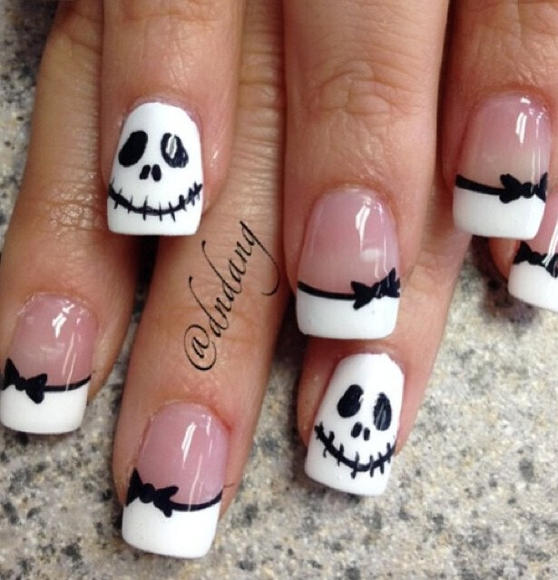 Jack skellington Halloween skull nails