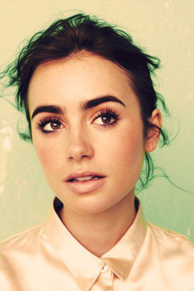 lily collins is the poster child for bold eyebrows in hollywood.