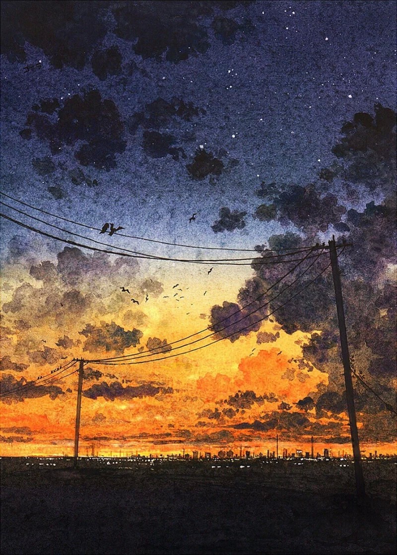 日本插画师コーラ的场景插画作品，超有代入感！