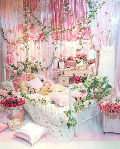 少女心系列 卧室 粉红系少女的房间