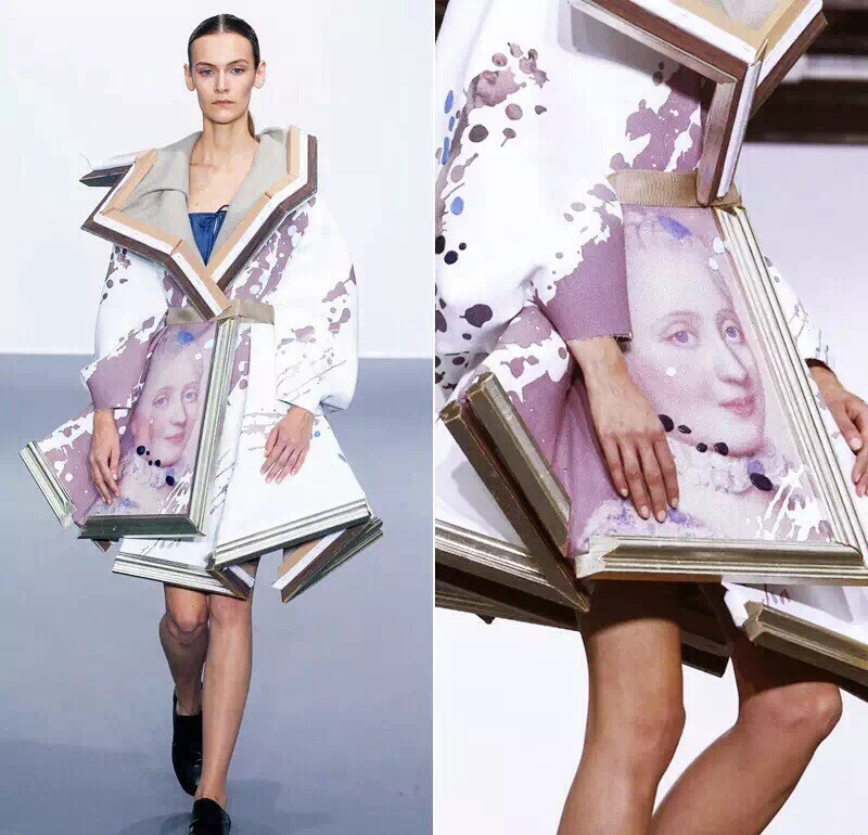 实在佩服有文化又有想法的Viktor &amp;amp; Rolf，他们把2015秋冬高定秀搞成了一场行为、装置、时装艺术的结合。他们连框带画地取下墙上的画，在模特身迅速做成20套又奇特又唯美的衣裳，秀后又把衣服还原成画，挂回去了。另外也不用担心这些衣服没人敢穿，这20幅衣服画会被博物馆收藏，去做安静的美艺术品。[强]