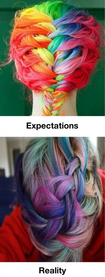 Rainbow Hair: | 28 People Who Definitely Totally “Nailed It”