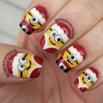 minions christmas santa by nailstorming #nail #nails #nailart