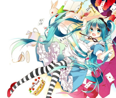 初音未来 初音 公主殿下 V家二次元 手绘 动漫 插画 p站 壁纸 美图(*/ω＼*)