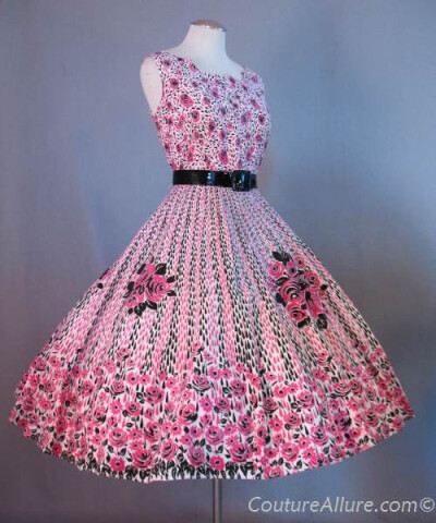 棉质，玫瑰1950s