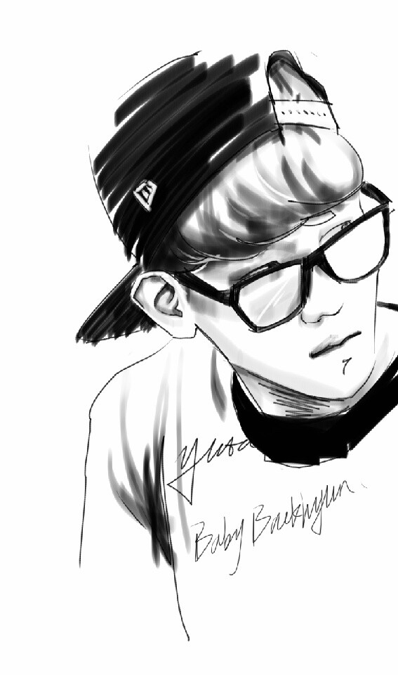 exo边伯贤手绘crlogo