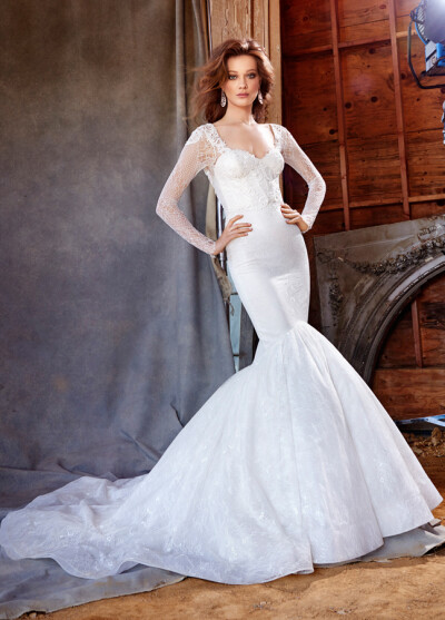 Lazaro Bridal Gowns, wedding dresses Fall 2015 collection。拉萨罗2015秋冬婚纱大片。