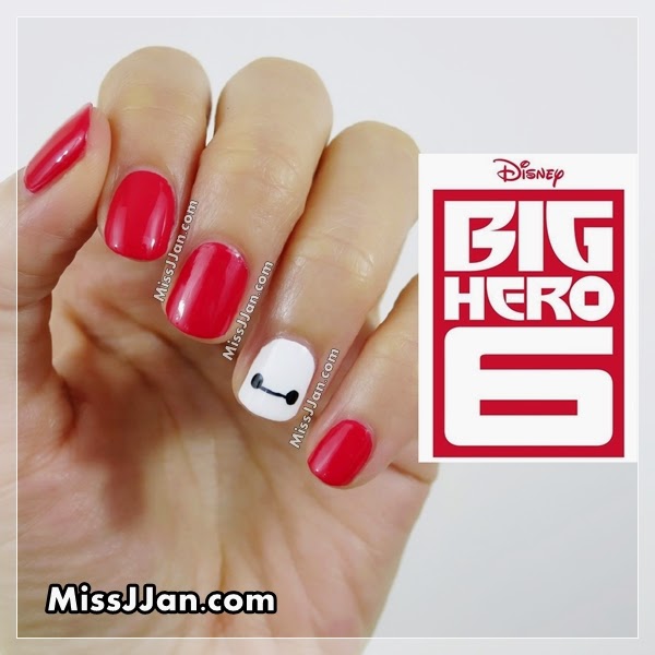 Disney Big Hero 6 Baymax Inspired Nail Art