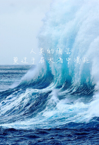 人类的痛苦，莫过于在大海中渴死——尼采#文字#句子# by：汛鹿