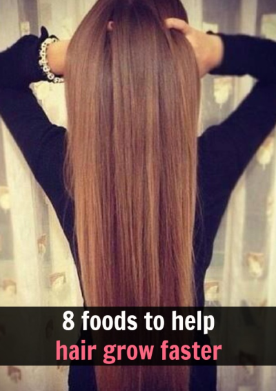 8 foods to make your hair grow faster: Salmon, Yellow bell peppers, Oysters, Eggs, Sunflower seeds, Sweet potatoes, Avocados, and Almonds