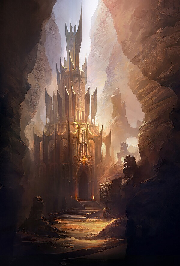 西方绘画_手绘_田园_艺术_插画_插图_美图_iPhone壁纸_奇幻梦境_仙境_城堡_风景