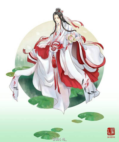 莫小鸟衣服人设，期待吧Y(＾_＾)Y#邕州司马# 唱一首采莲曲 ~~ 小荷花和小荷叶都出来啦 ~ 来发个全家福 ~ 感谢画手@驱v邪是羊咩 [爱你] 如果再来个莲蓬藕霸加上鱼哥鱼姐~池塘的生态系统应该就快建设成功了！~设计师@…