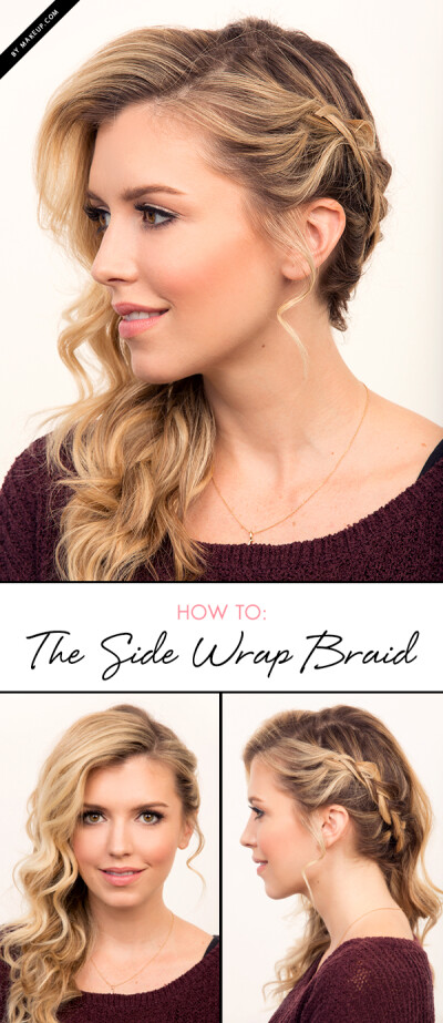 We LOVE braided hairstyles, long, medium, and short! We love the updos and long intricate fishtails. Check out this side wrap braid tutorial and meet your new favorite hairstyle.