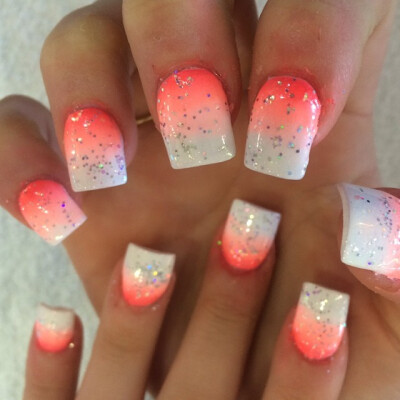 Love the color not the shape of the nails and not sure about the sparkles