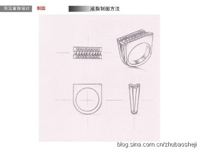 珠宝首饰设计（戒指的三视图画法）