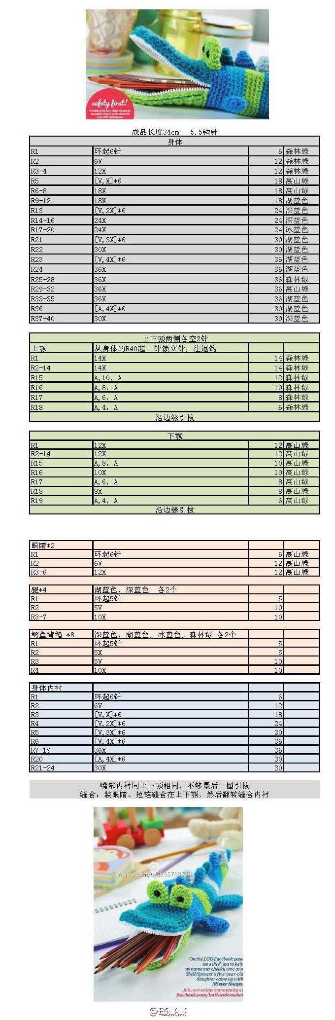 鳄鱼笔袋