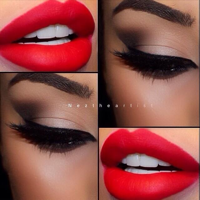 Makeup Ideas with Red Lipstick http://mymakeupideas.com/makeup-ideas-with-red-lipstick/