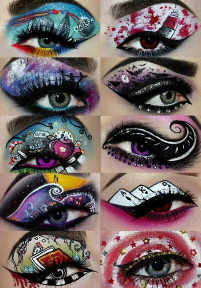 Creative eye makeup- Possibilities for Personality Infused Mixed media project.