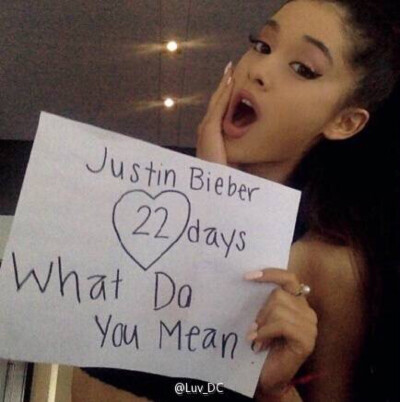 Ariana Grande and Justin Bieber what do u mean?