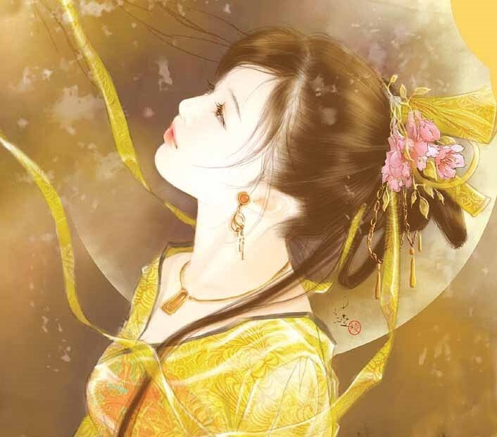 古代女子 古风美女 手绘图