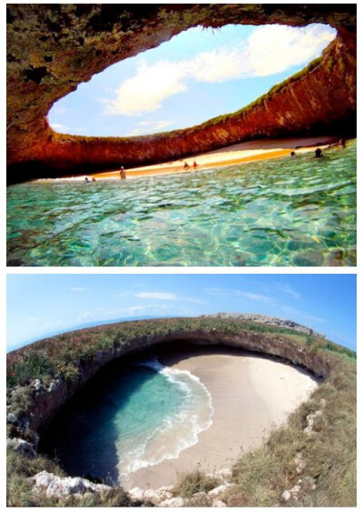 天然洞穴游泳池— 马尔marietas ，墨西哥 islas marietas, mexico