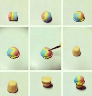 超轻粘土教程 食物 料理 食玩 冰淇淋