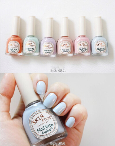 美甲 the skin food 指甲油 ○ 浅蓝色
