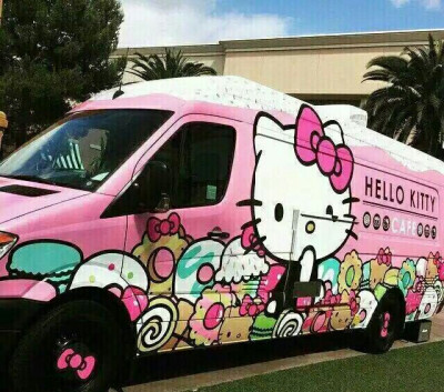 HelloKitty冰淇淋车，喜欢嘛