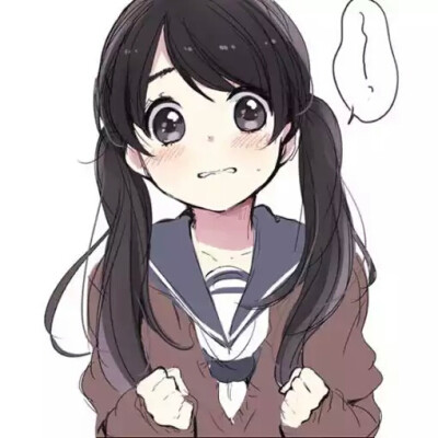 萌萌的着急女孩