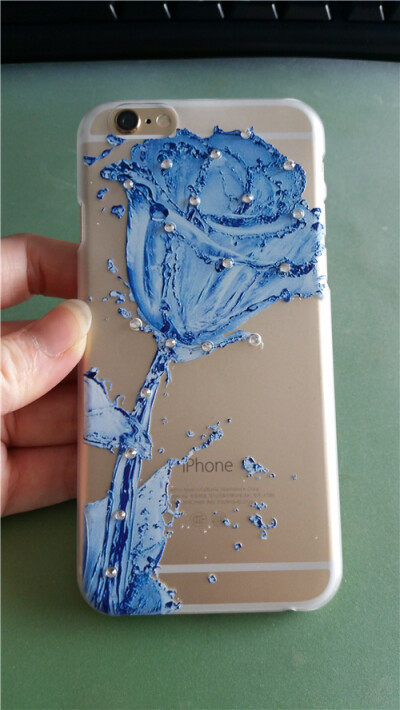 最新款iPhone6手机壳镶水钻浮雕苹果6保护套带钻石硬壳薄4.7唯美