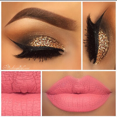 Valentine’s Day Makeup Ideas: Soft Pink Smokey Eyes &amp;amp; Glitter Eyeliner with Glittery Pink Ombre Lips | Virginia Alanis