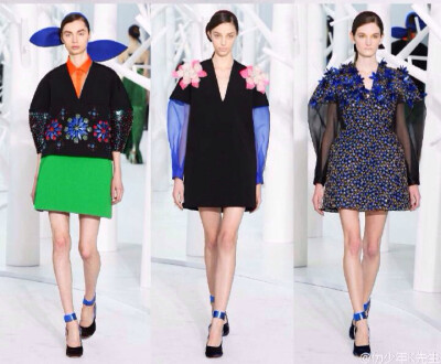 Delpozo F/W 2015 New York.以婚纱起家的西班牙品牌Delpozo在1974年创立,现任设计师Josep Font自13春夏加入,便赋予了这个品牌清新简洁,有着艺术气息的风格.15秋冬的几何细节与简明廓形却没有勾勒生硬,反而更突出柔情…