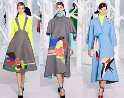 Delpozo F/W 2015 New York.以婚纱起家的西班牙品牌Delpozo在1974年创立,现任设计师Josep Font自13春夏加入,便赋予了这个品牌清新简洁,有着艺术气息的风格.15秋冬的几何细节与简明廓形却没有勾勒生硬,反而更突出柔情…