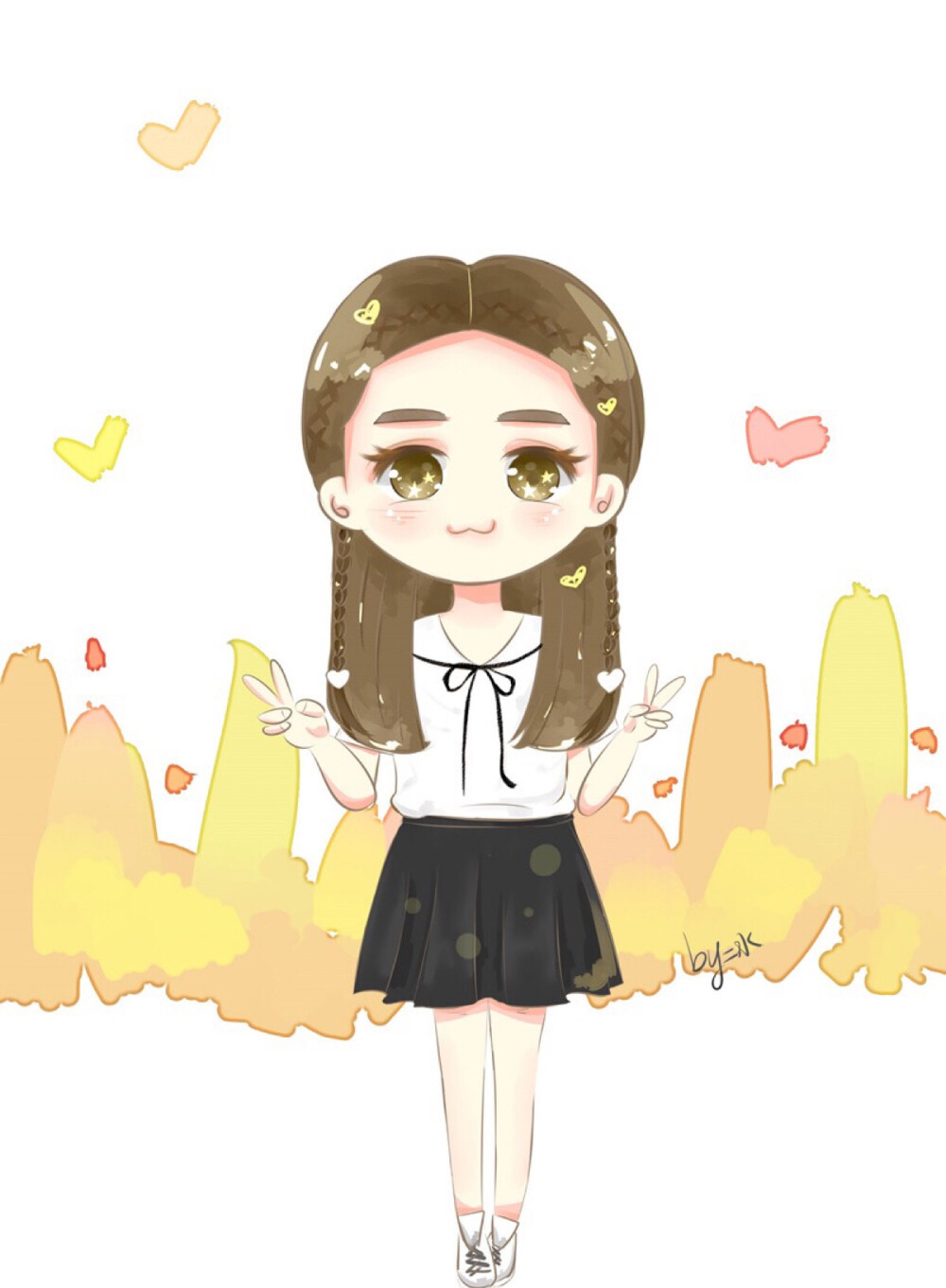 刘诗诗手绘卡通