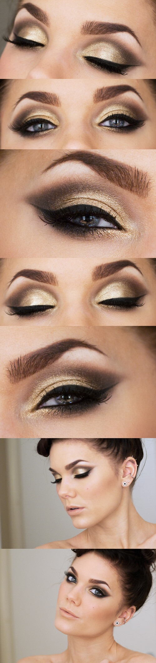 Smokey eye for bride, bridal eye makeup look