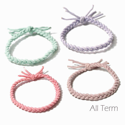 马卡龙冰淇淋色系薄荷绿发圈头绳可爱韩国