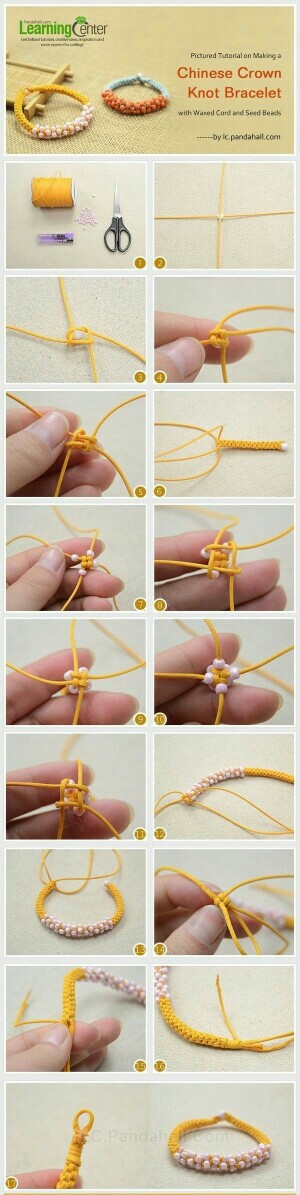 编绳手链 (玉米结)
